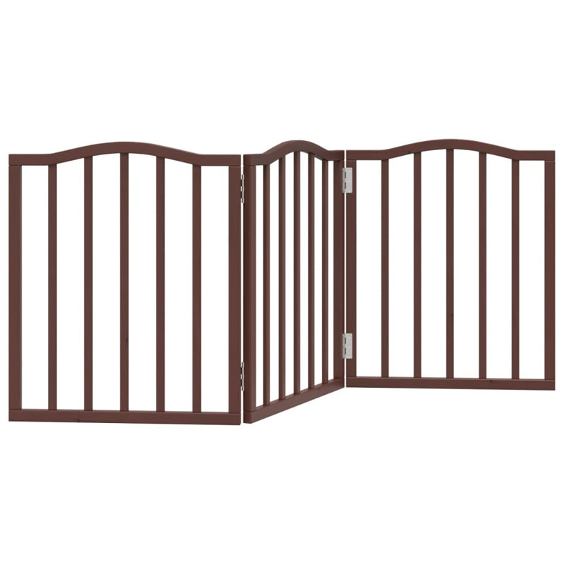Archie & Oscar Dog Gate Foldable 3 Panels 150 Cm Poplar Wood, Brown, 60cm H x 150cm W x 2cm D
