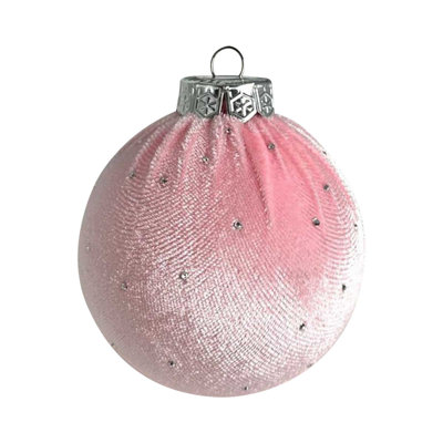 Boules de velours ornements 1 pièces 3,15 pouces pour sapin de Noël Fête de naissance des filles