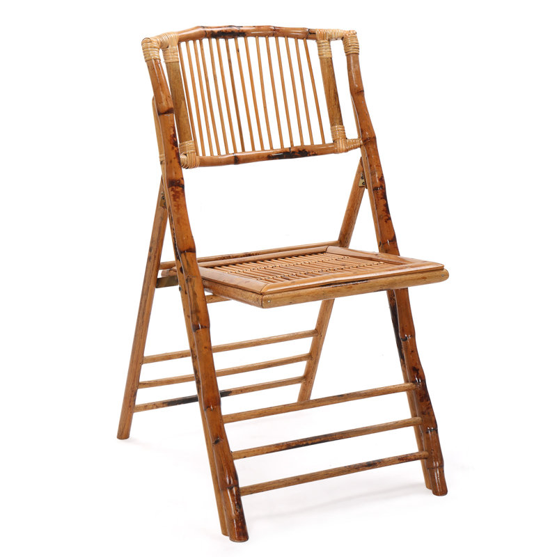 Anaid Wood Patio Folding Chair Folding Chair, Brown