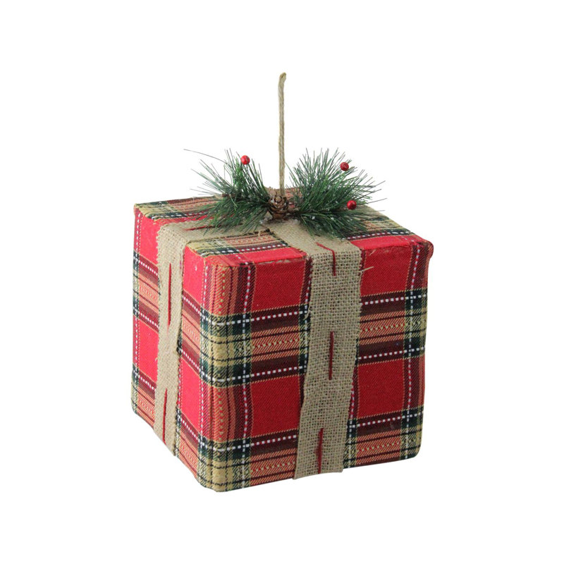 Ornement de Noël 8,5 "rouge et brun