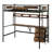 Loft Bed With L-Shaped Desk, Charging Station,  Drawers And Safety Guardrail