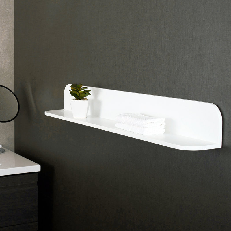 Tablette flottante pour salle de bain Karn, Chrome