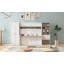 Lit escamotable double pleine grandeur avec placard, tiroirs et tablettes-932547326