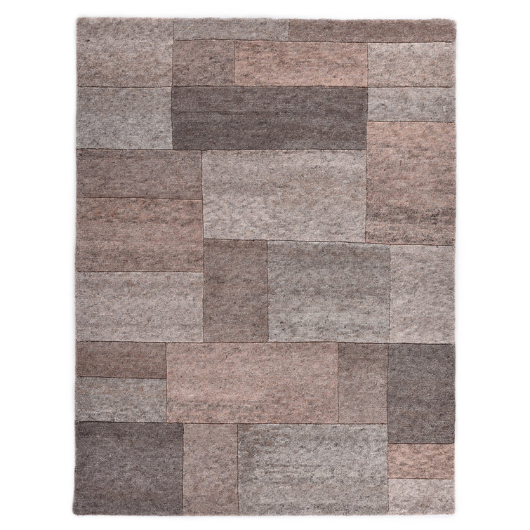 Dalas Hand Knotted Wool Rosa/Braun Indoor Rug