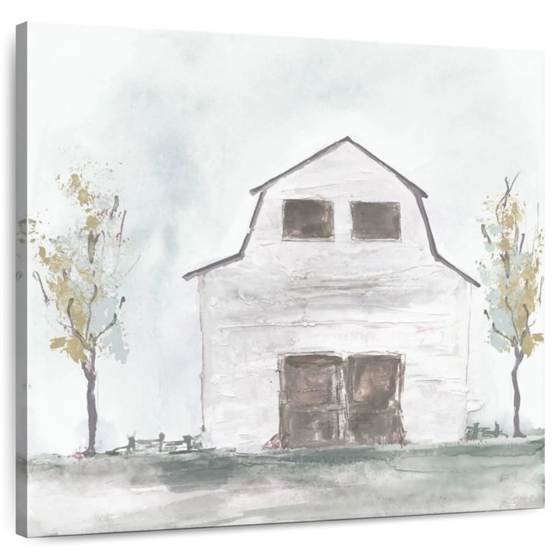 Lilie Rural White Barn IV, 10" H x 10" W