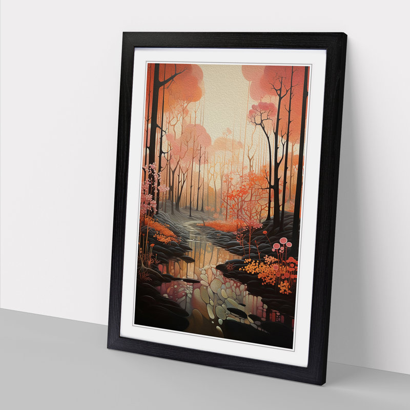 Single Picture Frame Print on Wood, Black Framed, 34cm H x 25cm W