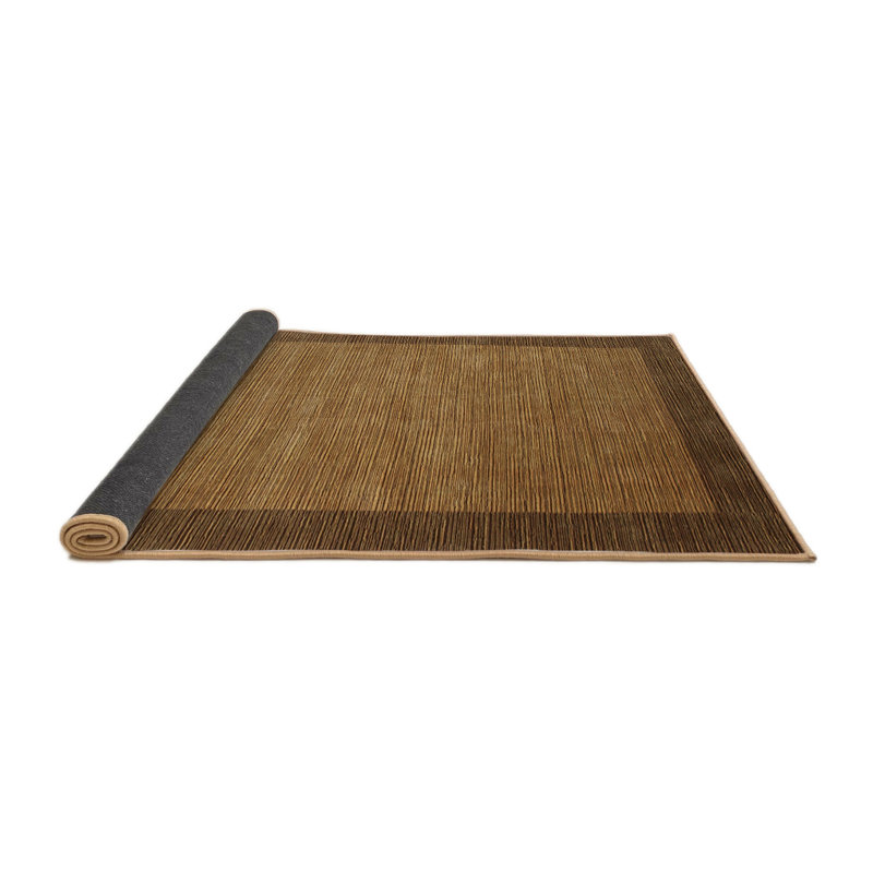 Tapis contemporain brun, Rond 5 pi