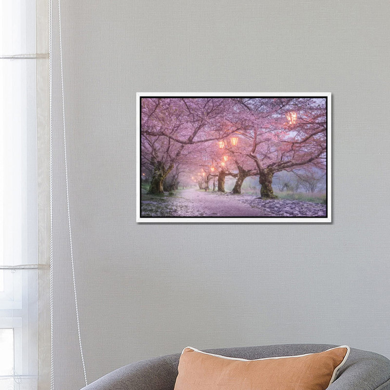 Spring In Japan III by Daniel Kordan - Print on Canvas, White Framed, 66.04 cm H x 45.72 cm W