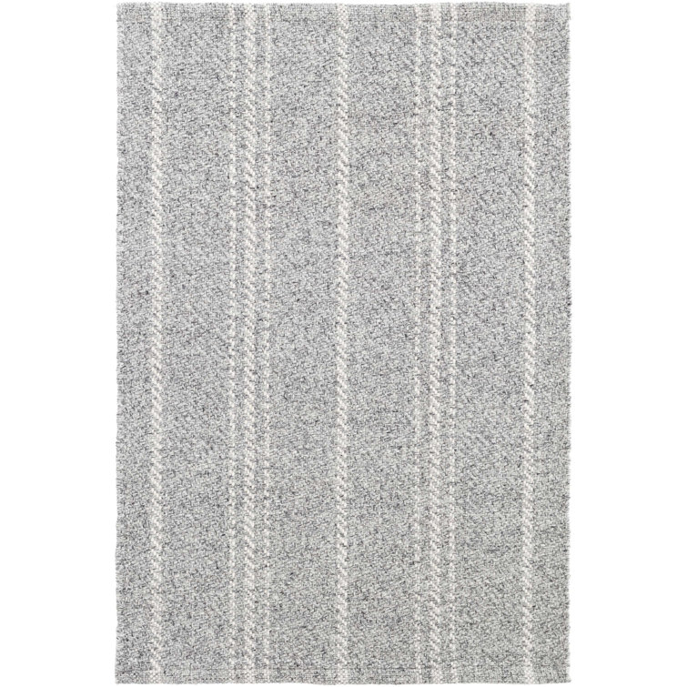 Melange Stripe Grey/Ivory Handwoven Indoor/Outdoor Rug