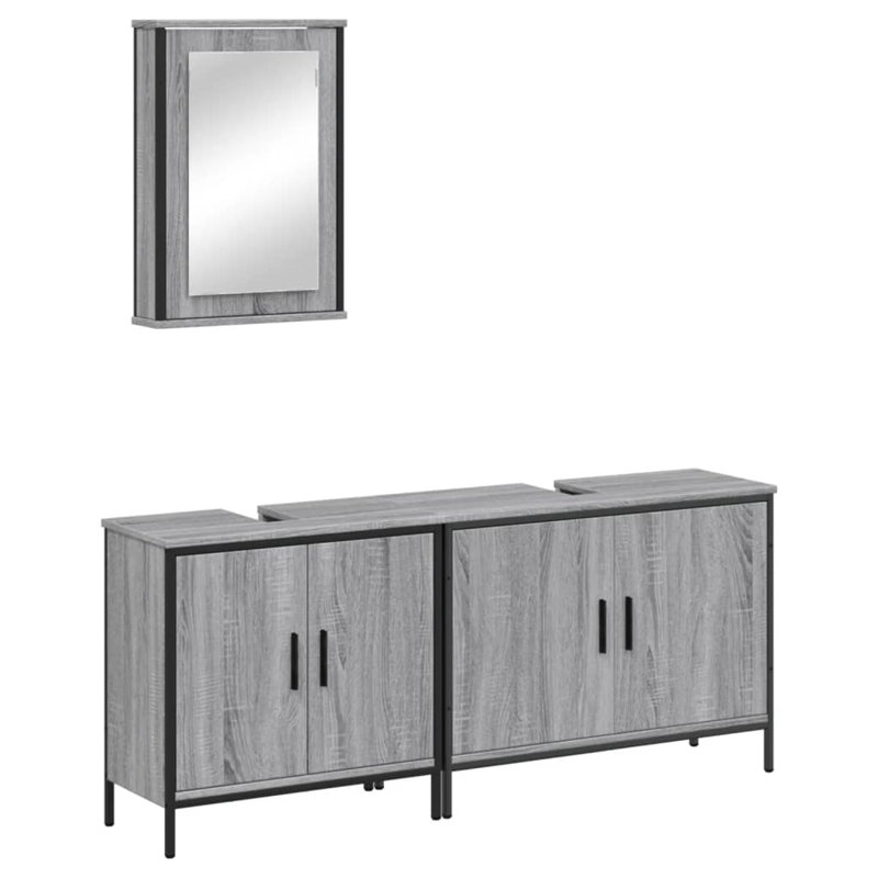 Landrienne Bathroom Furniture Suite, Grey Sonoma