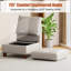  Canapé modulaire modulaire avec repose-pieds avec rangement, canapé modulaire rembourré et confortable pour salon, chambre à coucher, canapé-lit à 4 places, similicuir gris clair-530742245