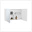 Bouti 19.7" H X 31.5" W Double Door Mirror Medicine Cabinet, Three Interior Shelves For Bathroom, Kitchen White-31270727