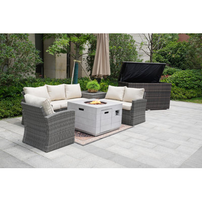 6 - Person Patio Conversation Set with Cushions