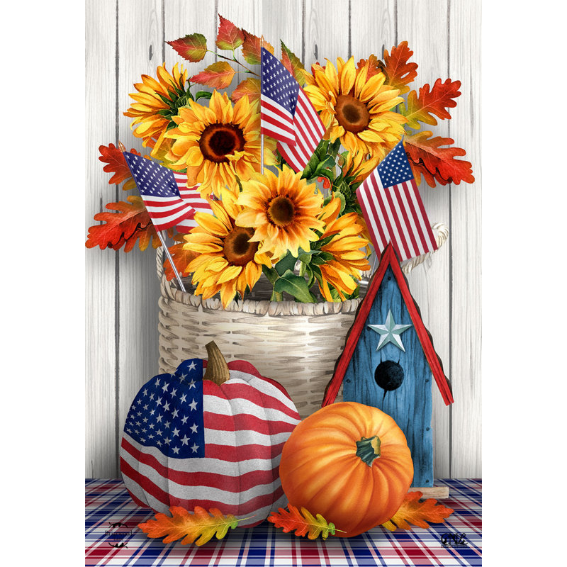 Drapeau du jardin d'automne américain