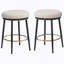 Ensemble de deux tabourets de comptoir modernes avec structure en fer, coussin éponge, repose-pieds, idéal pour la cuisine, la chambre à coucher et la salle à manger-980501215-980501202