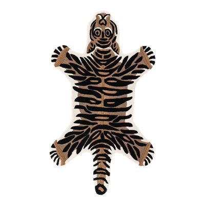 Unique Loom Tiger Playtime Kids Wool Rug
