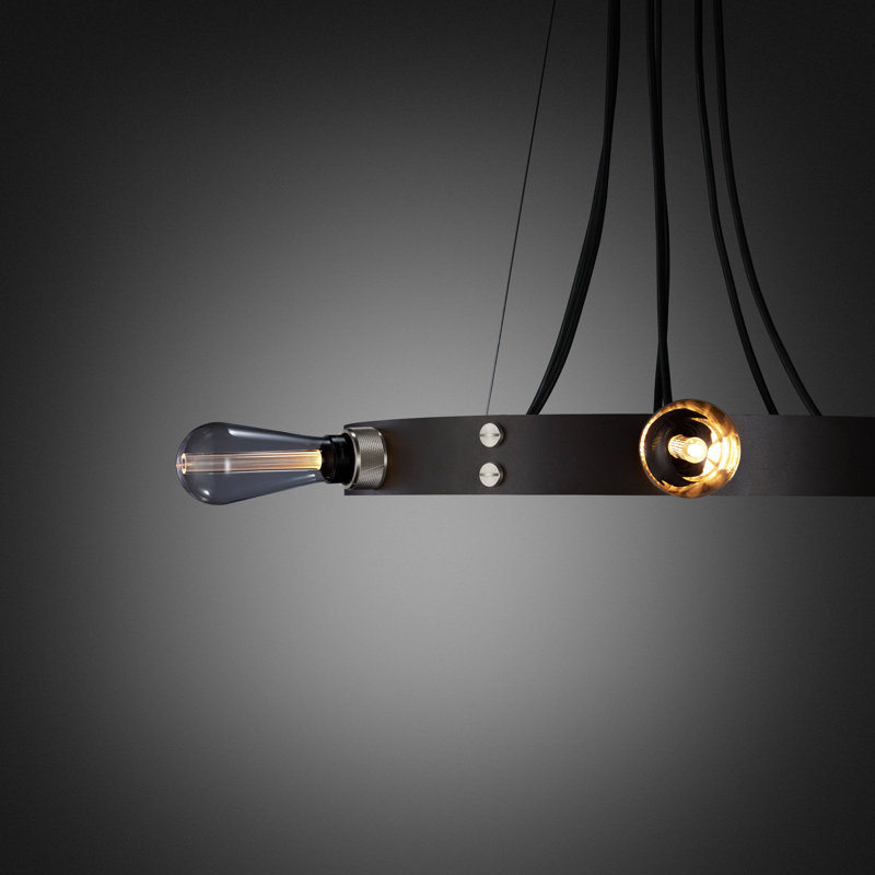 6 - Light Chandelier, Steel