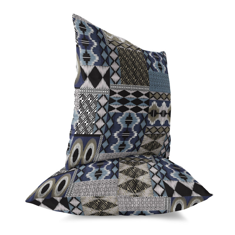 Amrita Sen Patched Perfection Patchwork Reversible Throw Pillow