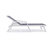 Outdoor Aluminum Chaise Lounge Armchair with Fire Pit Side Table-88151385