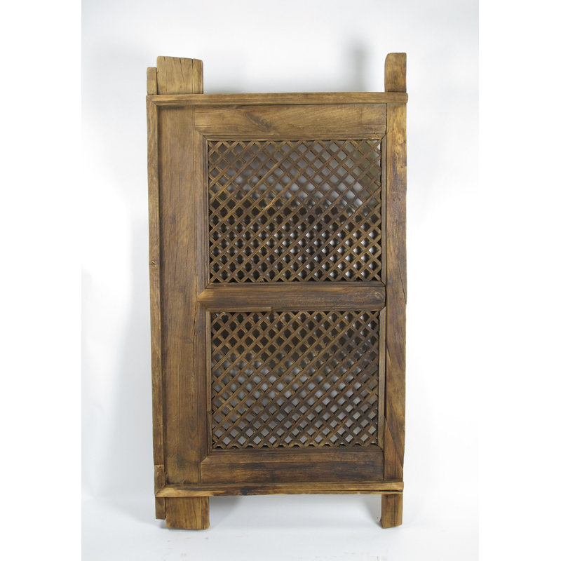 Paravent en bois chinois antique H 5 pi x l 2,6 pi
