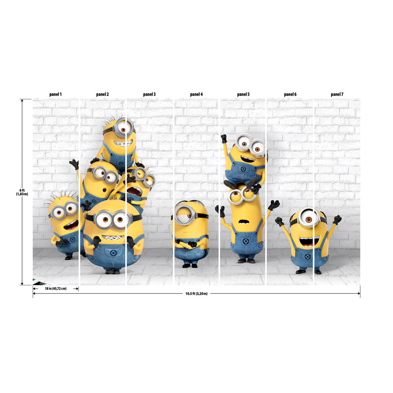 Peinture murale «Minions faisant des méfaits»
