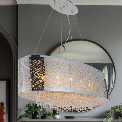 Cotten 10- Lights Pittston Dimmable/modern Crystal Chandelier