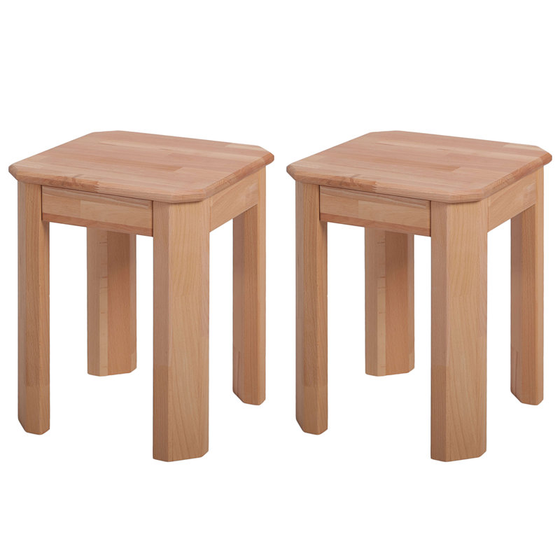 Schneck Solid Wood Accent Stool