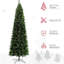 Ornement en forme d'arbre de Noël 9 pi, 1298 branches, ouverture automatique, matière plastique, artificiel léger