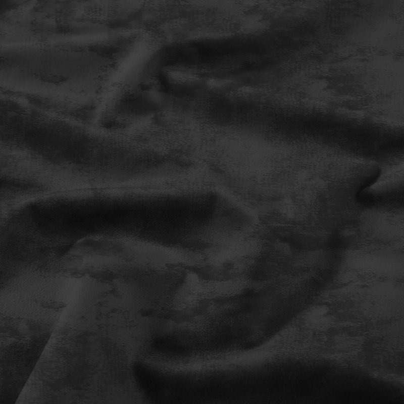 Hollange Crushed Velvet Eyelet Windows Panel Curtains, Black, 168 W x 228 D cm