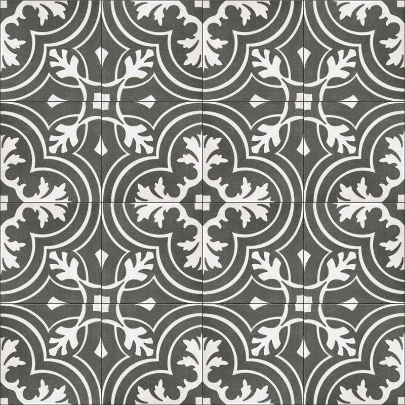 Carreau de céramique à motif de mur et plancher 4 po x 4 po Twenties Mini
