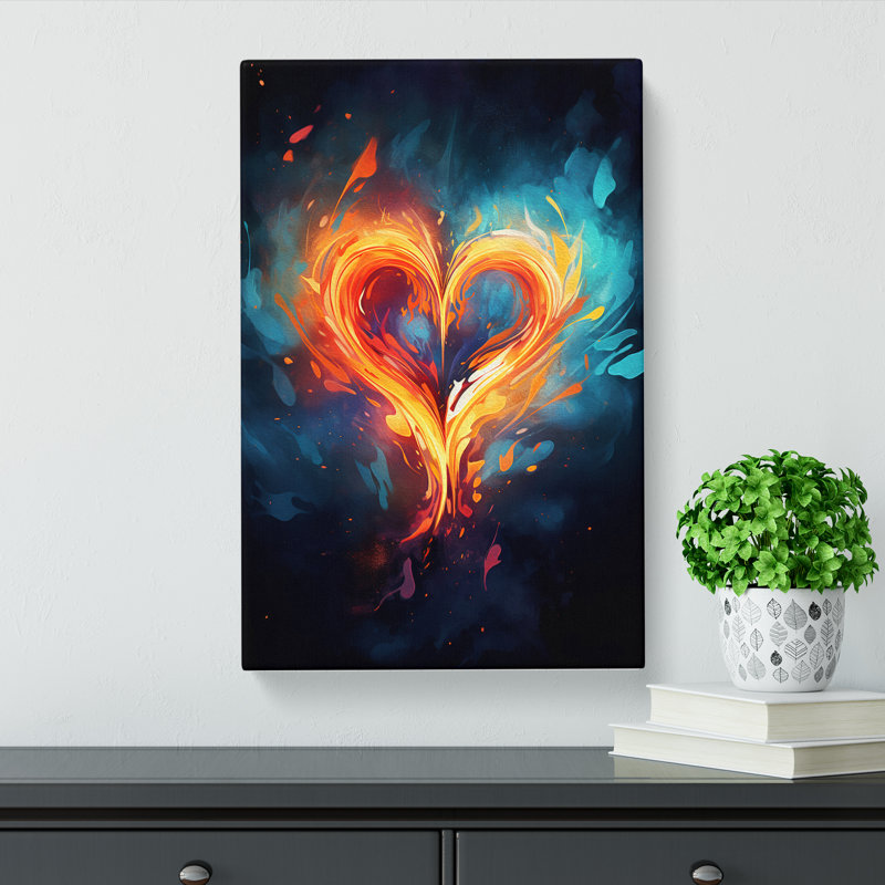 Love Heart Digital Art - Wrapped Canvas, 60cm H x 40cm W x 3cm D