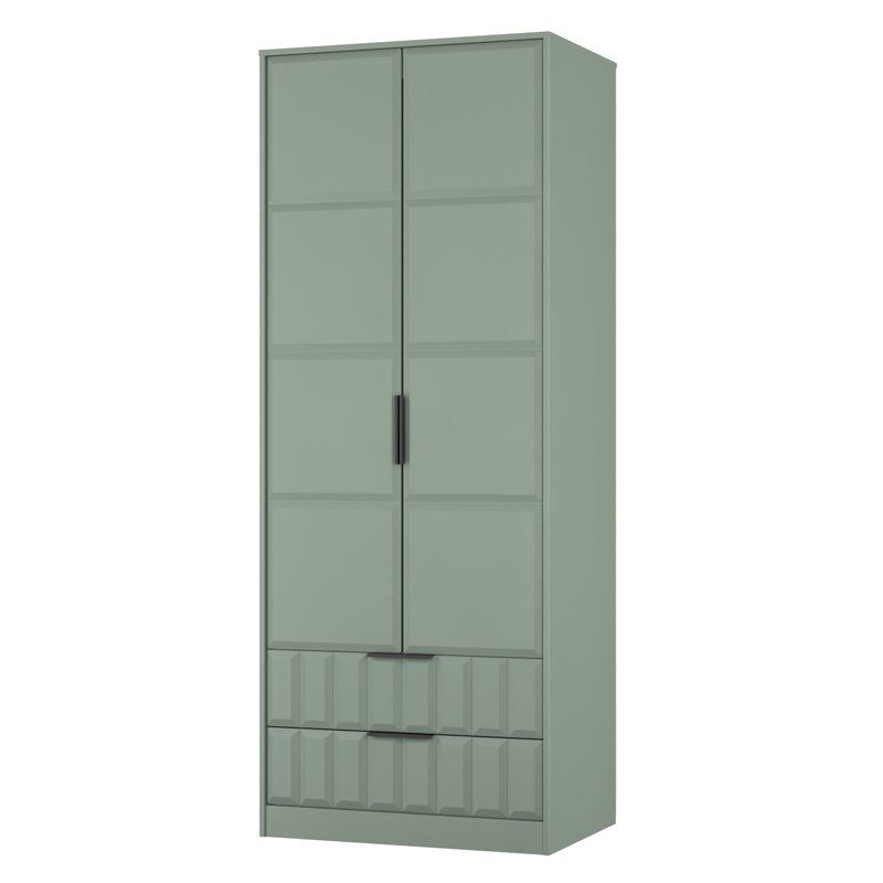 Besian 2 Door 2 Drawer Wardrobe, Reed Green
