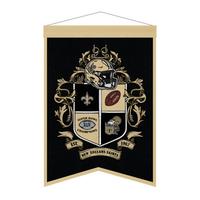 Décoration murale NFL New Orleans Saints Crest | 15 x 22 po