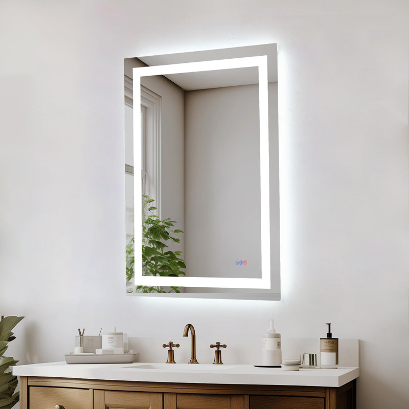 Miroir DEL Riven, couleur réglable 3000K / 4200K / 6400K, 30 po x 36 po, Rectangulaire