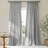 Linen blend Semi Sheer Curtains Rod Pocket Back Tab solid color Drapes（set of 2）-525499843-525499898