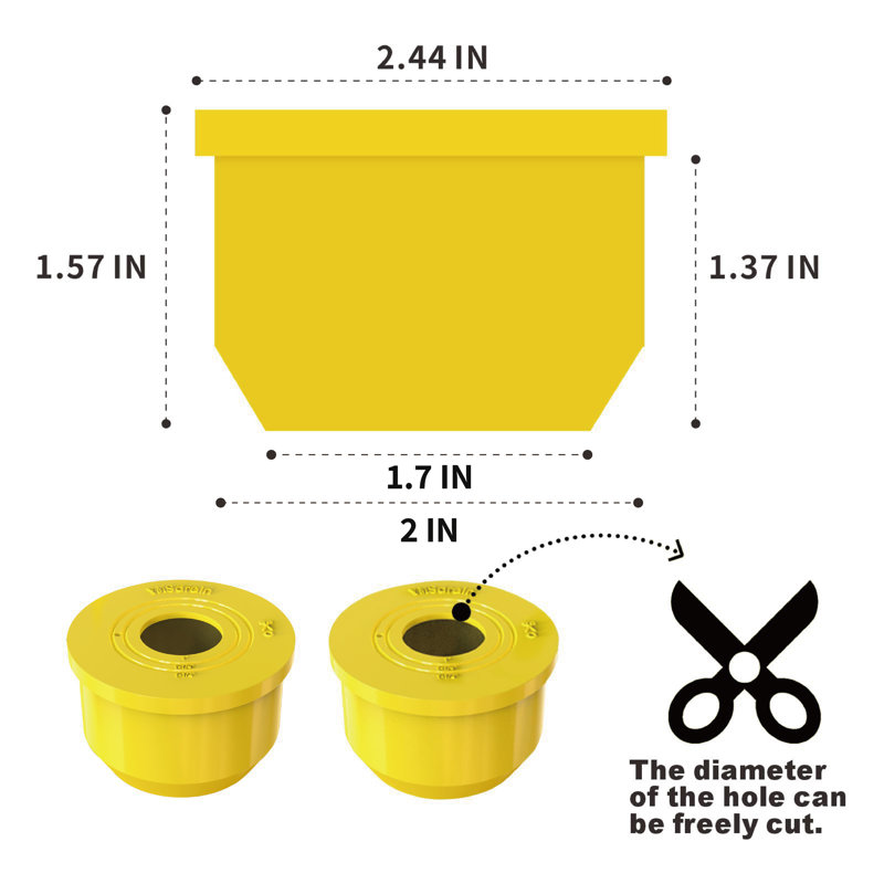 Yms Washing Machine Drain Outlet Plug, Silicone Sealing Plug For 1" ~ 1 1/2" Inlet Pipe, Durable & Easy To Install, Sewer Seal Coupler For Washing Machine Box (2" Outlet)