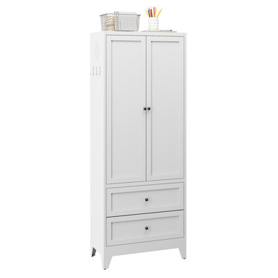 Garde-manger autoportant en acier de 72 pouces avec tablettes et tiroirs réglables