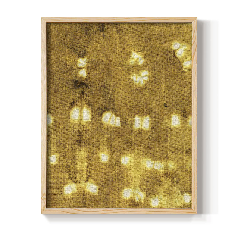 «Turmeric Sunrise I», reproduction encadrée - bois massif