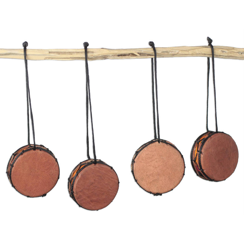 Ornement figurine suspendue en cuir tambour bass