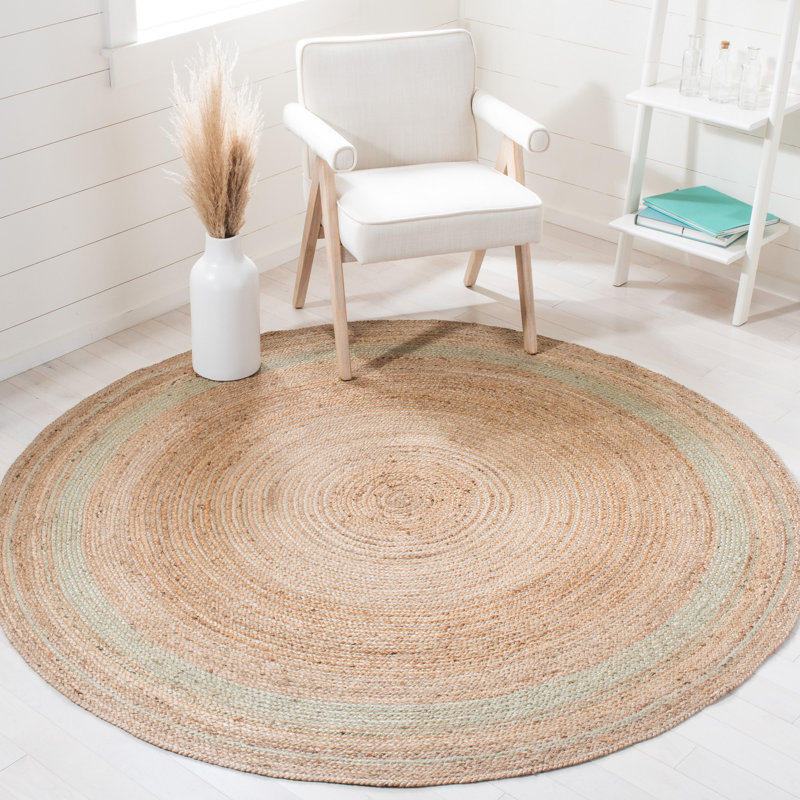 Gast Natural Fiber Hand Woven Jute Rug, Round 6'