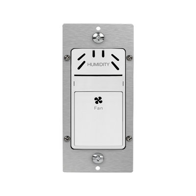 Interrupteur à capteur d'humidité TopGreener pour ventilateur, commande de ventilateur de salle de bain - blanc