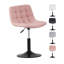 Swivel Upholstered Adjustable Height Counter Stool with Metal Frame-629808788