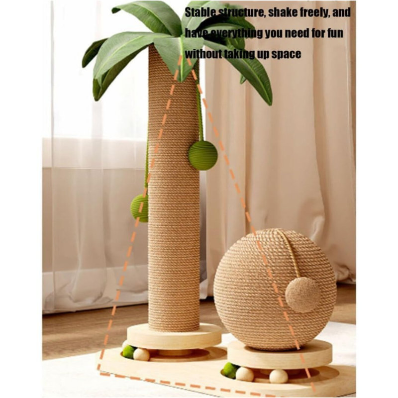 Arbre à chat coco pour chats d'intérieur, fond épais