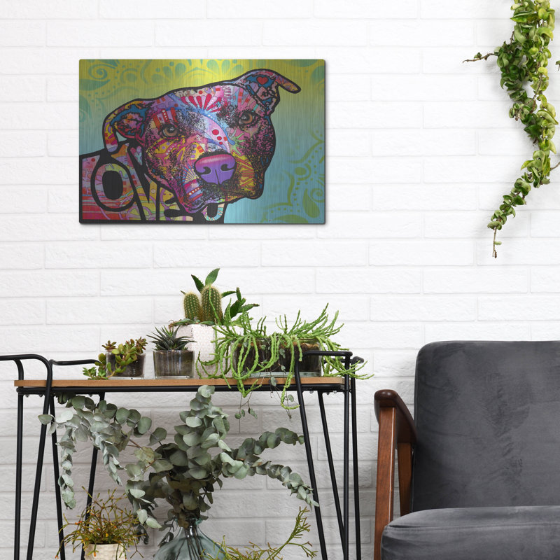 «Love You Pit Bull» par Dean Russo, H 12 po x l 16 po