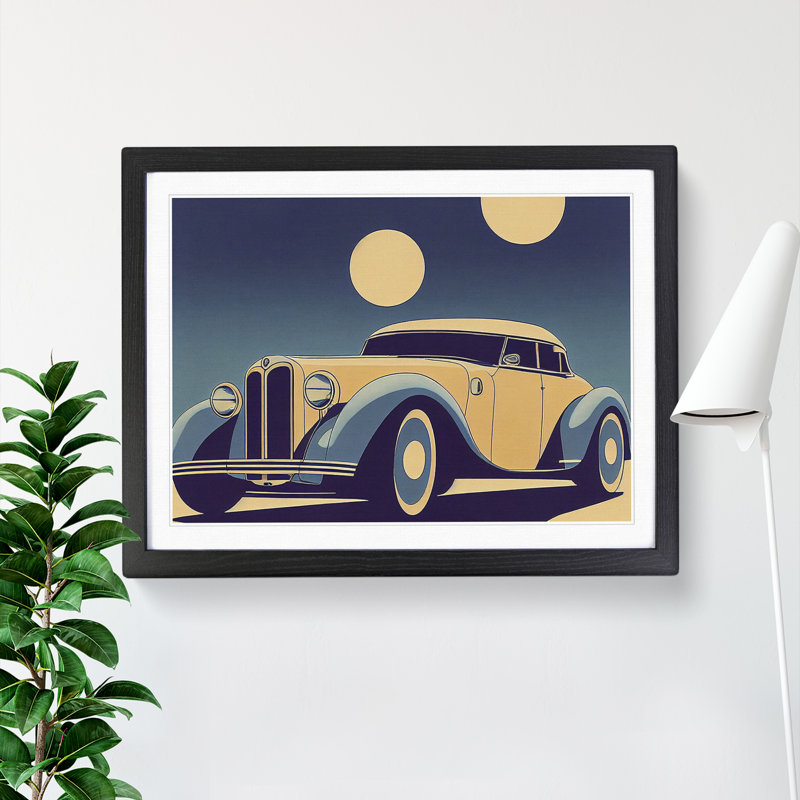Classic Car - Framed Print, Black Framed, 46cm H x 64cm W x 2cm D