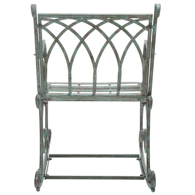 Astoria Grand Medrano Rocking Chair, Antique Dark Green