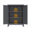 Armoire de rangement en métal avec tablette et pieds robustes
