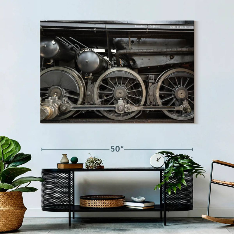 Mehar Rail Wheels, 34" H x 51" W