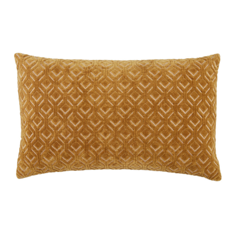Coussin Ryans, Or, Polyester/ Bourre en polyester, Rectangle 13" H x 21" W