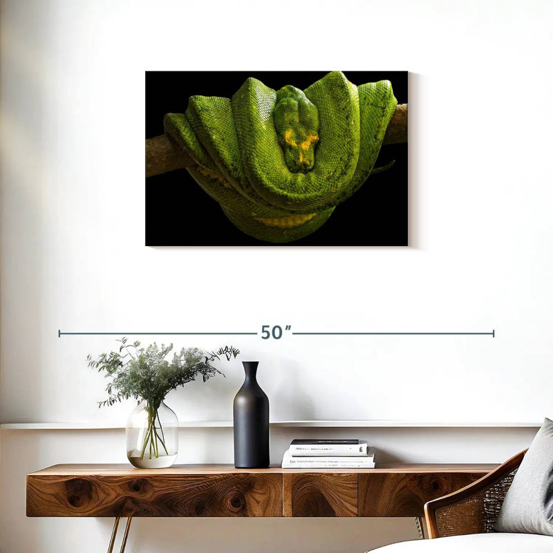 Green Boa Constrictor, 20" H x 30" W